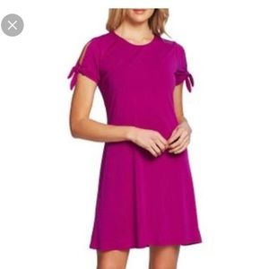 CeCe Magenta Fuchsia Hot Pink Tie Sleeve A style Dress M
